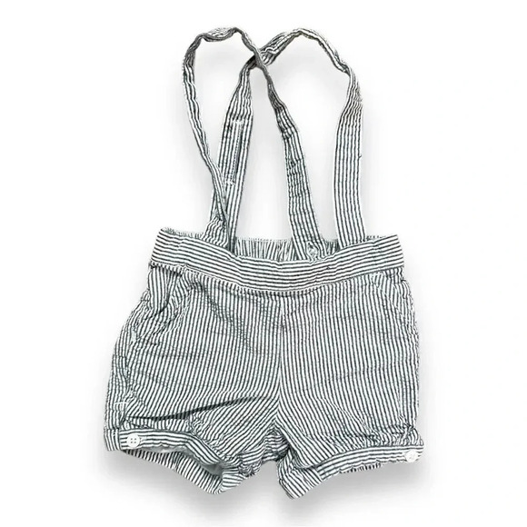 Janie & Jack | Seersucker Bloomer Overalls (3-6 mos) - Picture 1 of 3